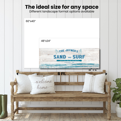 Sand and Surf Personalized Canvas