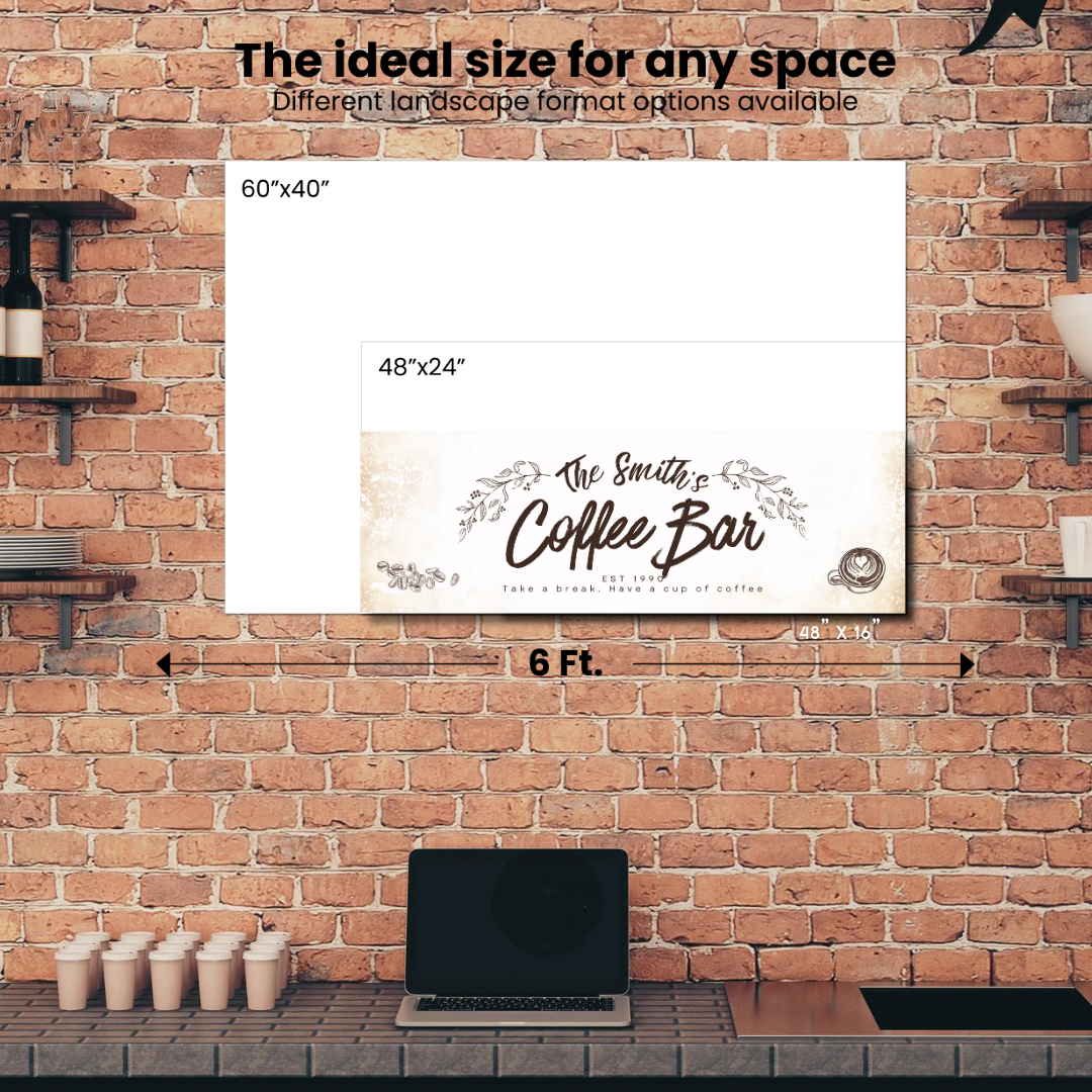 Coffee Bar Personalized Canvas