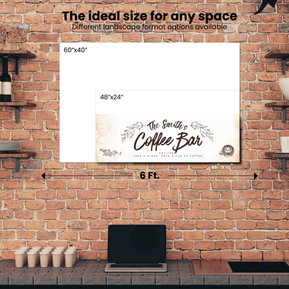 Coffee Bar Personalized Canvas