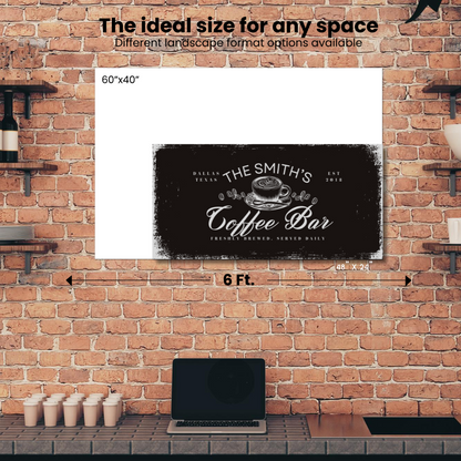 Coffee Bar Personalized Canvas Wraps