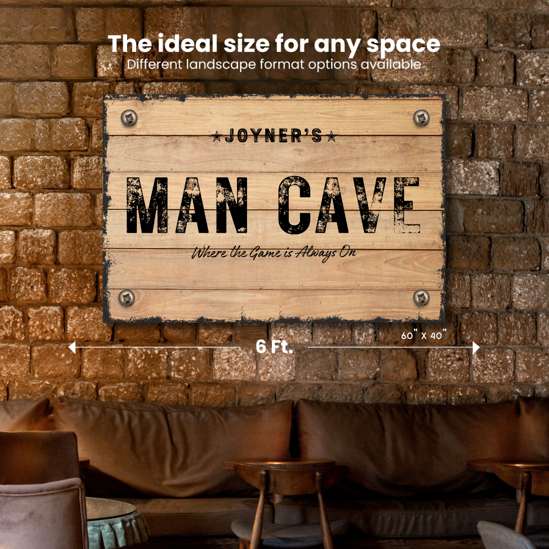 Man Cave Canvas Wraps