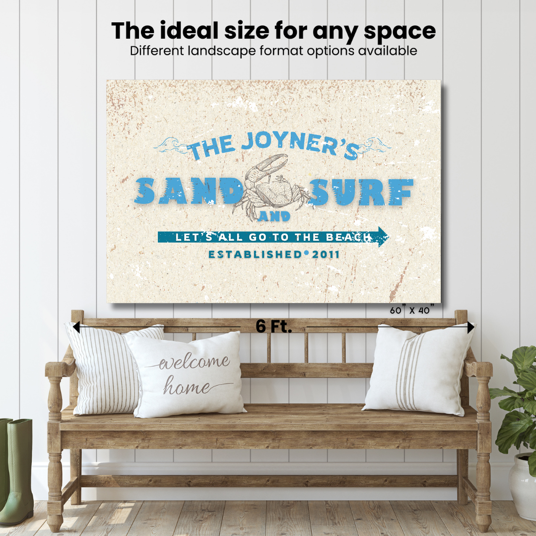 Sand and Surf Personalized Canvas (Free Shipping)