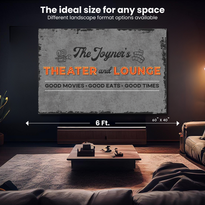 Theater and Lounge Canvas Sign II