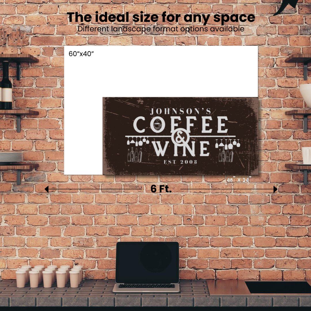 Coffee and Wine Personalized Canvas (Free Shipping)