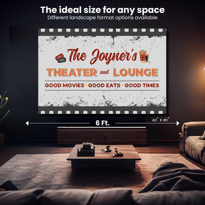 Theater and Lounge Canvas Sign Film Design