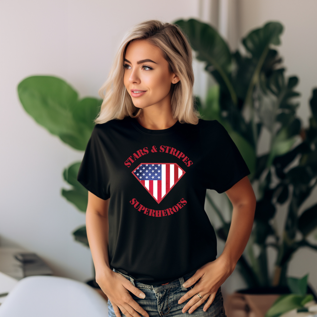 Stars Stripes Superheroes | Patriotic T-Shirt