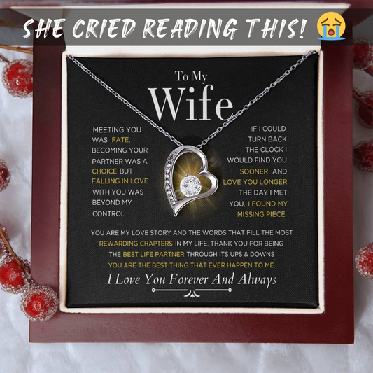 To my Wife; I Love You Forever and Always Necklace