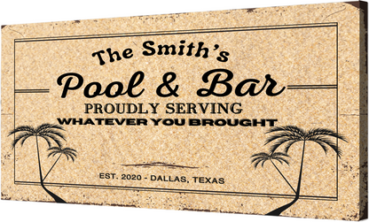 Pool and Bar Canvas | Personalized