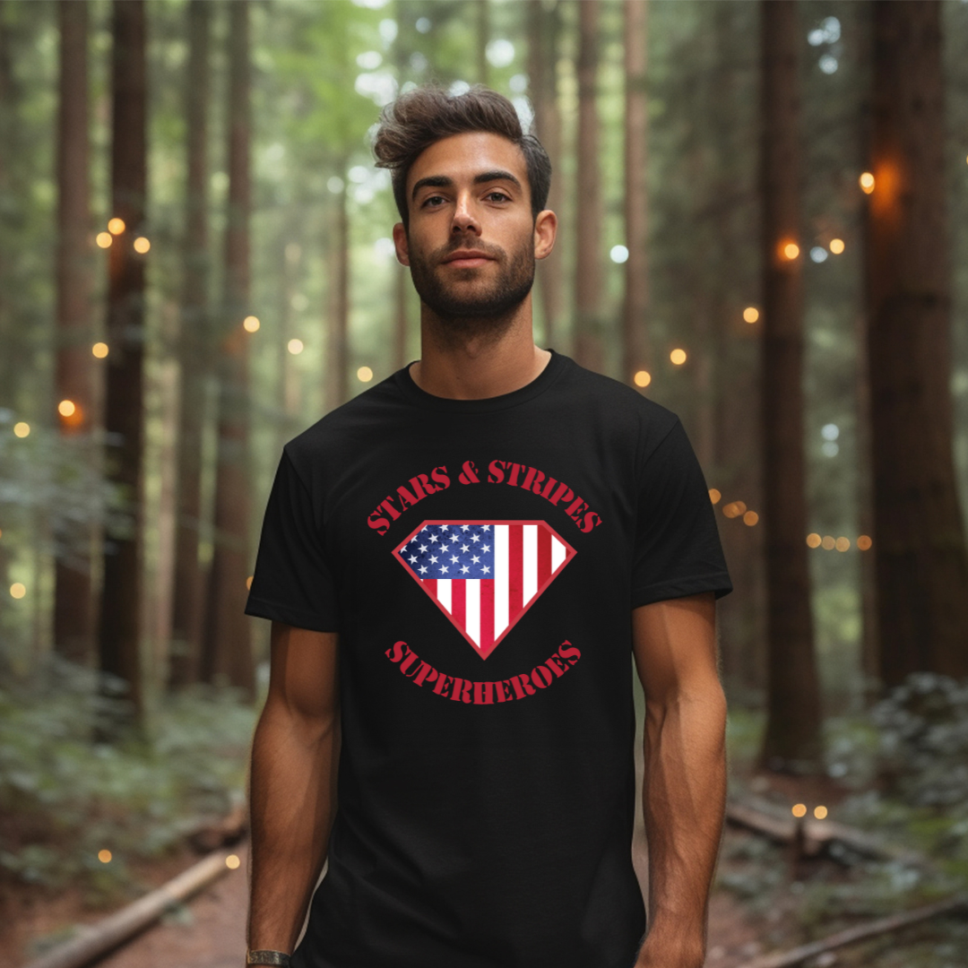 Stars Stripes Superheroes | Patriotic T-Shirt