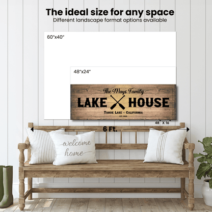 Lakehouse Canvas Sign (Wood Design)