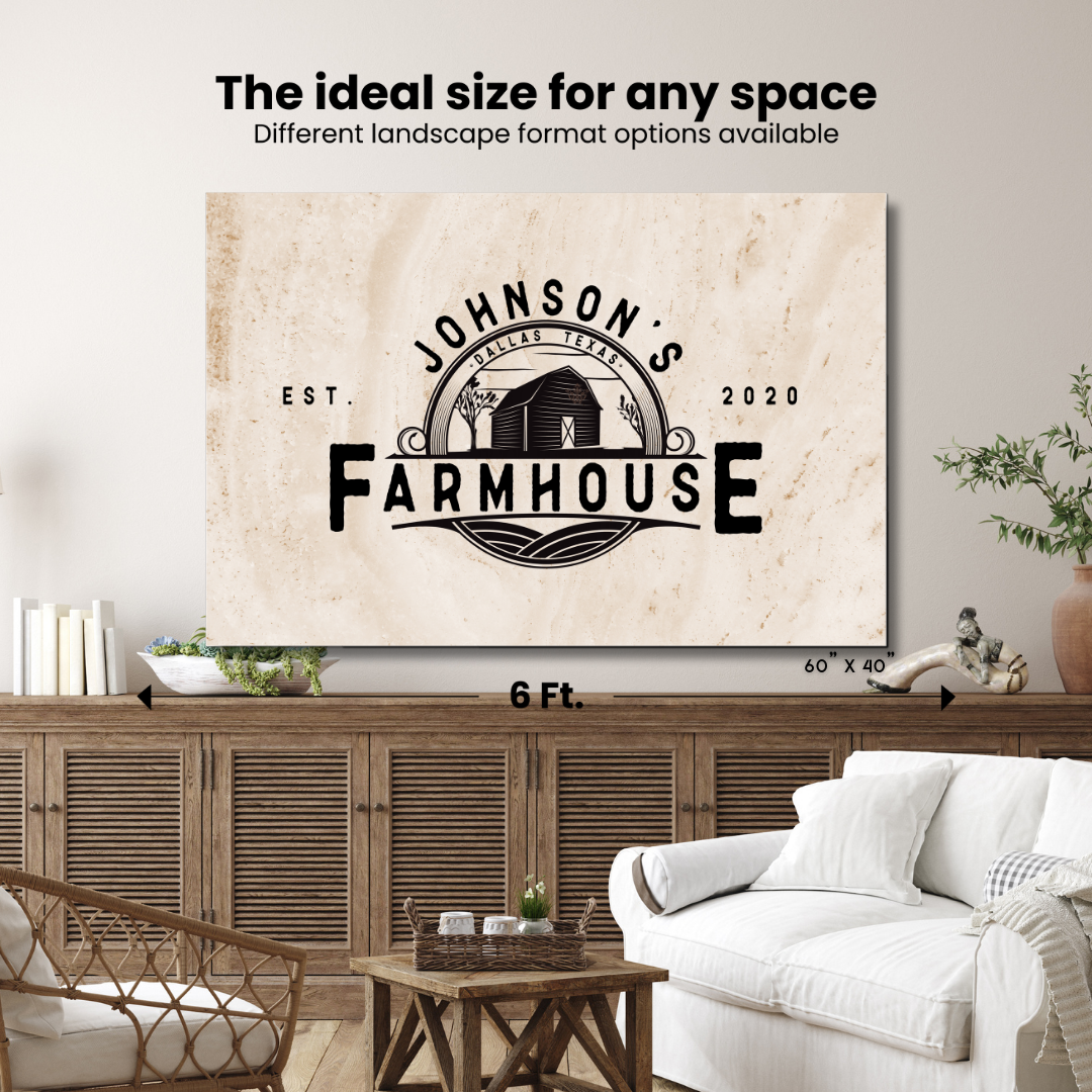 Farmhouse Personalized Canvas (Free Shipping)