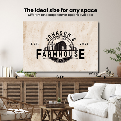 Farmhouse Personalized Canvas (Free Shipping)