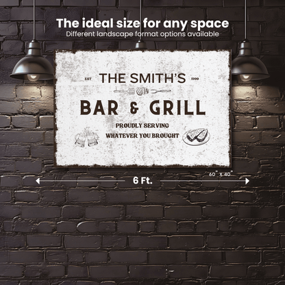 Bar and Grill Canvas| Personalized