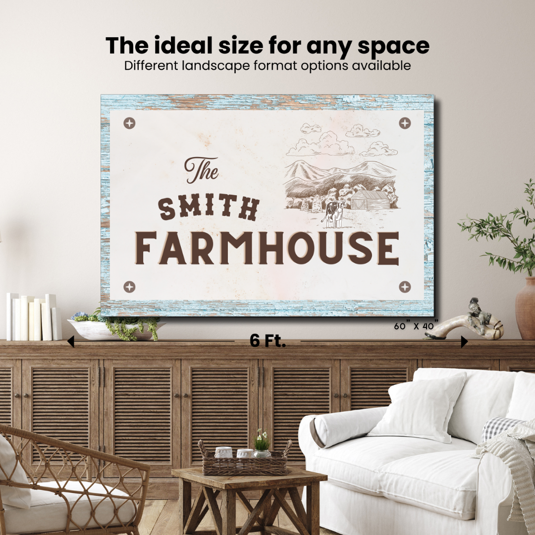 Farmhouse Canvas Sign Personalized (Free Shipping)