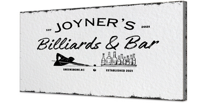 Billiards and Bar Canvas Wrap