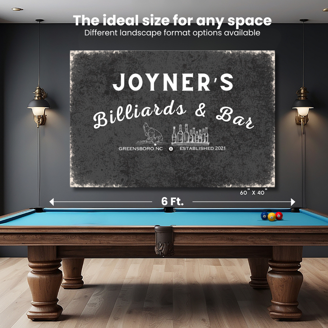 Billiards and Bar Canvas