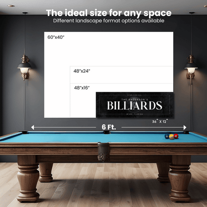 Personalized Billiards Canvas