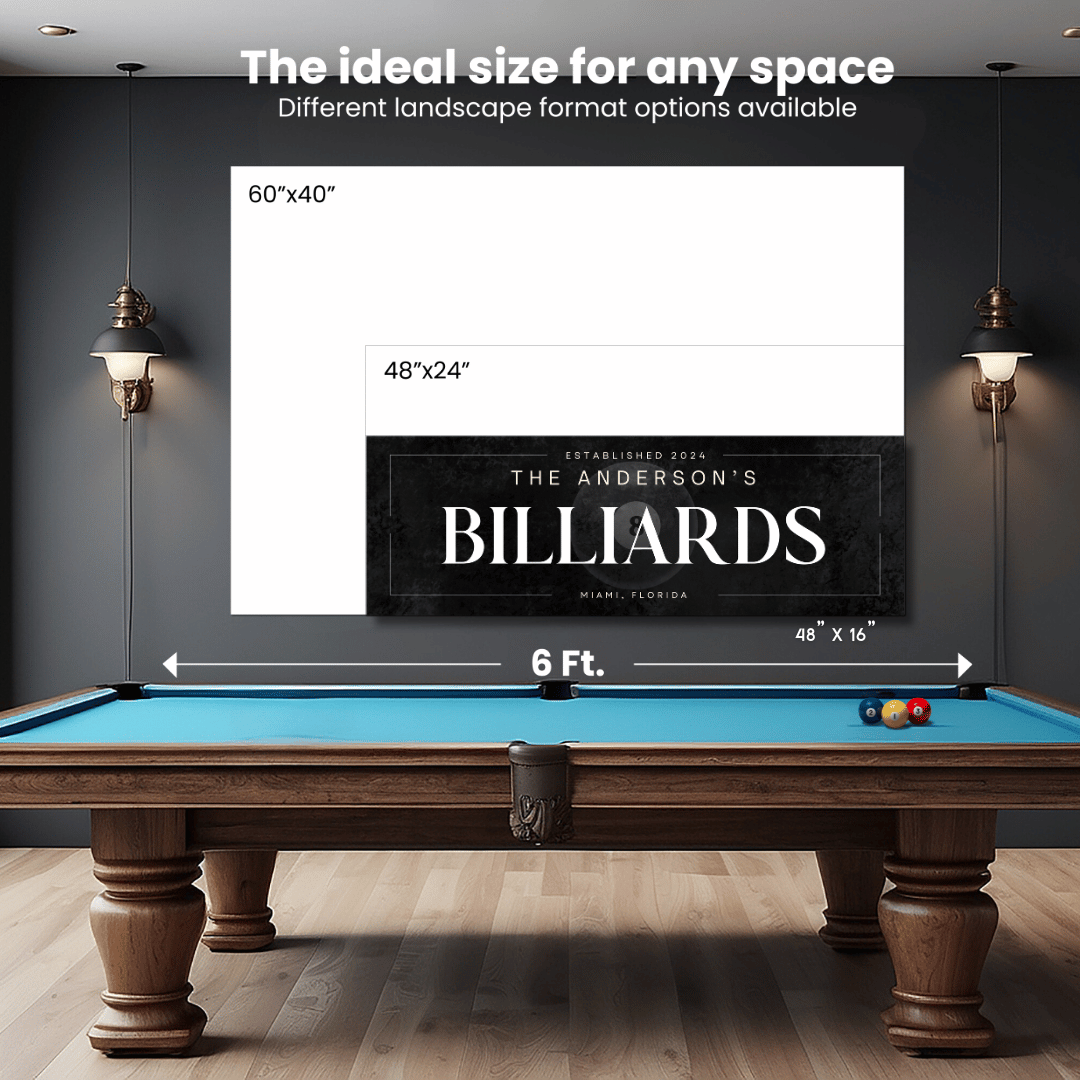 Personalized Billiards Canvas