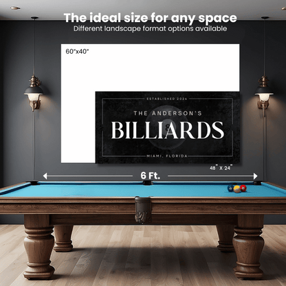 Personalized Billiards Canvas