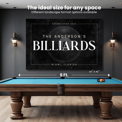 Personalized Billiards Canvas