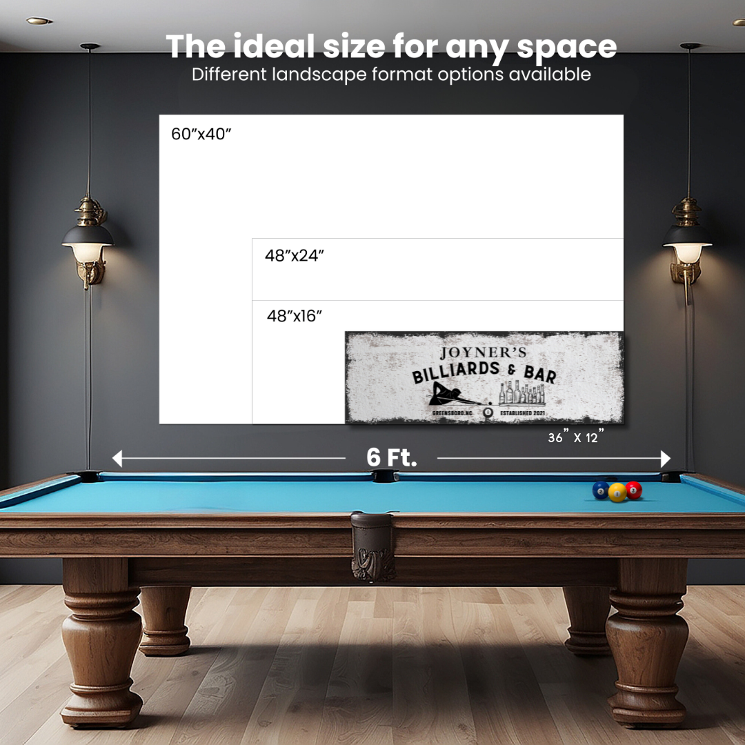 Billiards and Bar Canvas (Free Shipping)