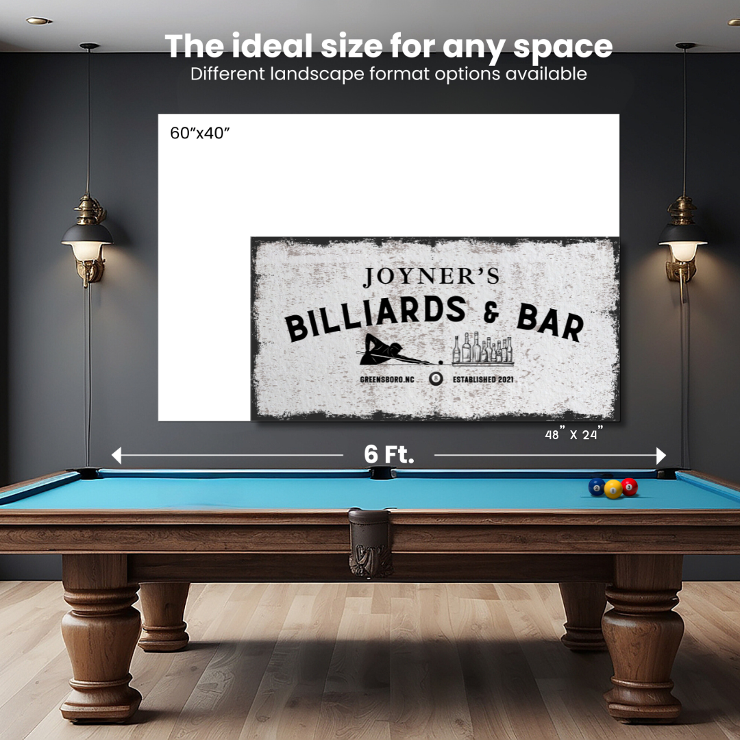 Billiards and Bar Canvas (Free Shipping)