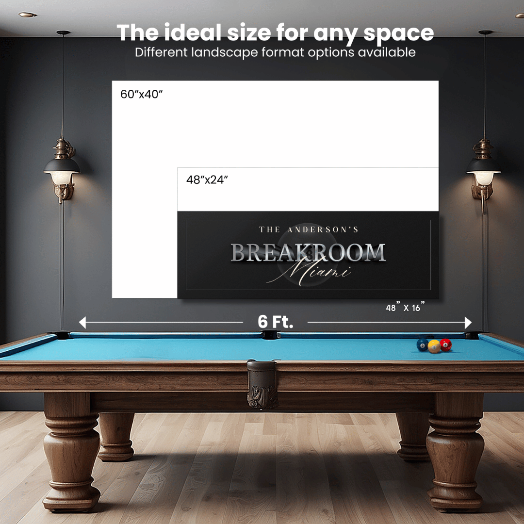 Billiard Breakroom Canvas