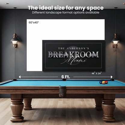 Billiard Breakroom Canvas