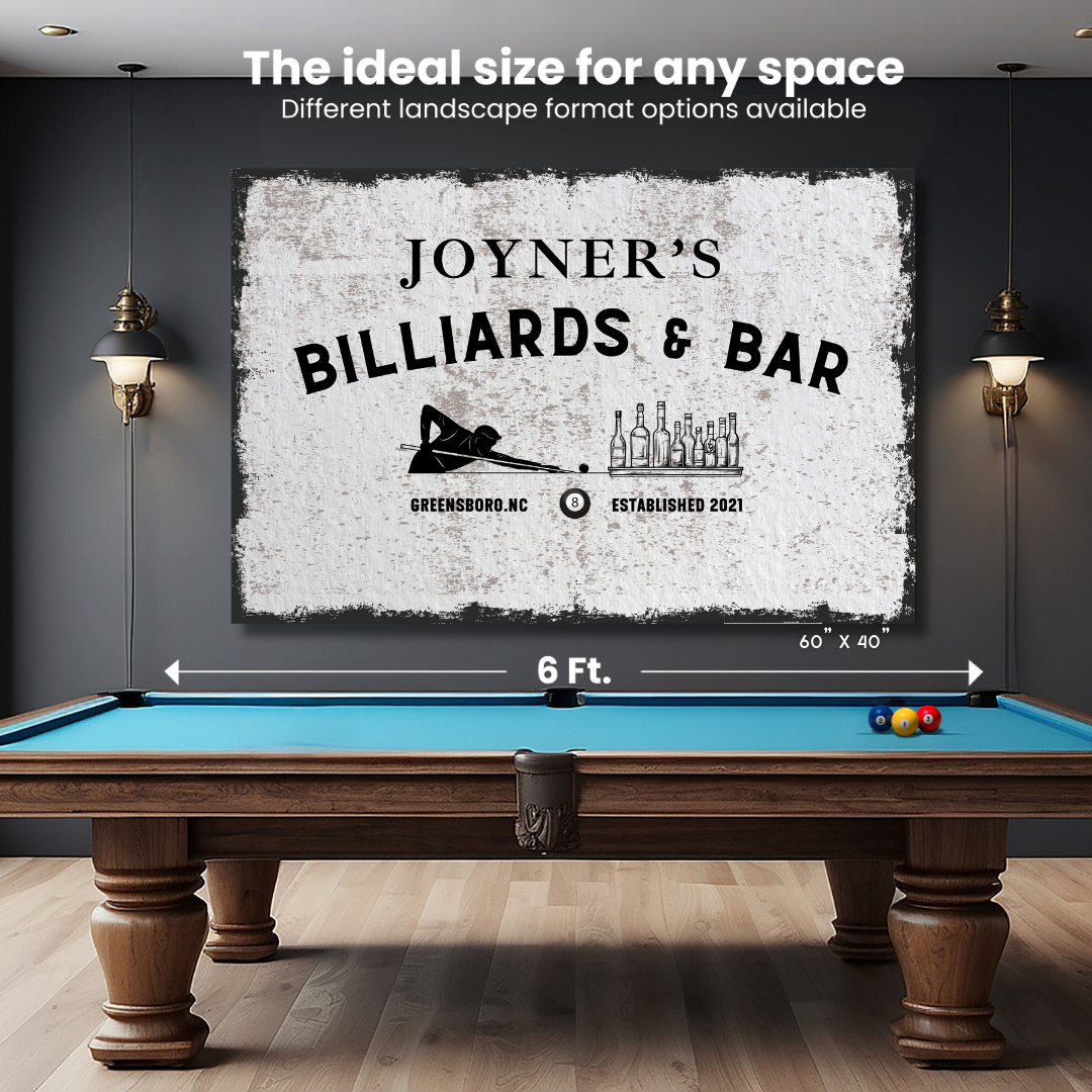 Billiards and Bar Canvas (Free Shipping)