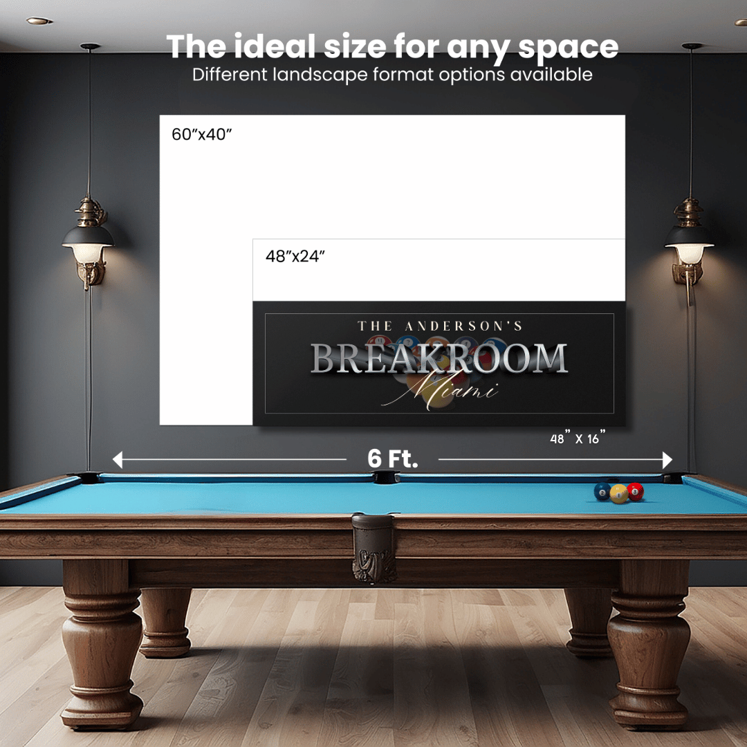 Billiard Breakroom Canvas (Free Shipping)