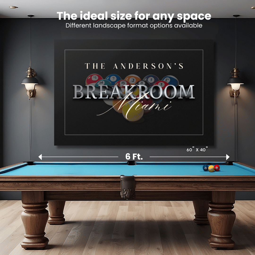 Billiard Breakroom Canvas (Free Shipping)