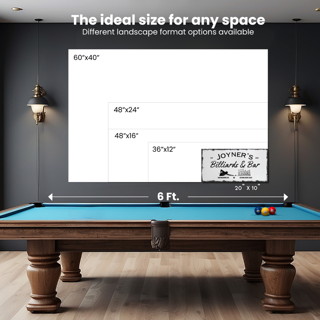 Billiards and Bar Canvas Wrap