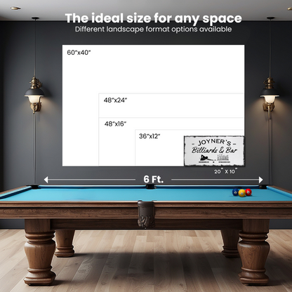 Billiards and Bar Canvas Wrap