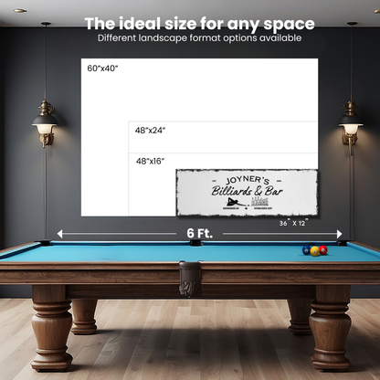 Billiards and Bar Canvas Wrap