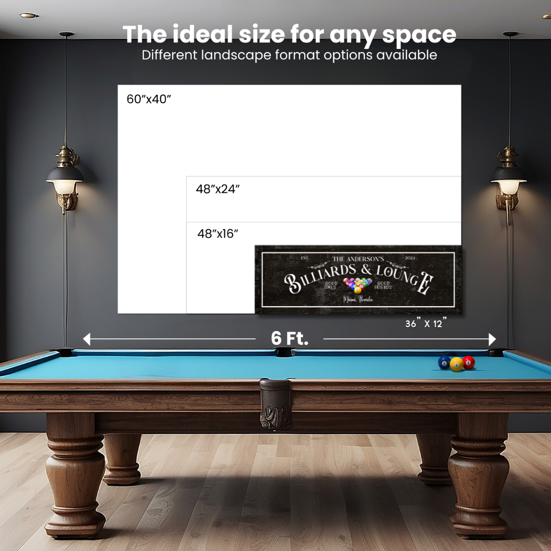 Billiard and Lounge Canvas