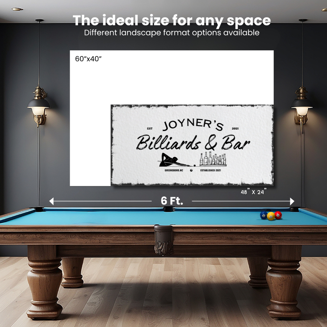 Billiards and Bar Canvas Wrap