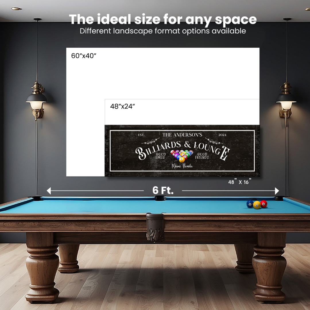 Billiard and Lounge Canvas