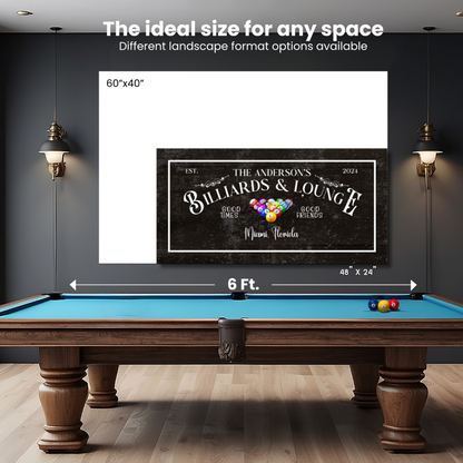 Billiard and Lounge Canvas