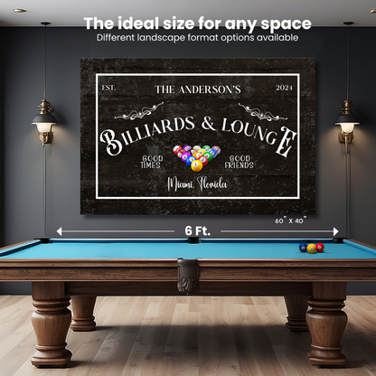 Billiard and Lounge Canvas