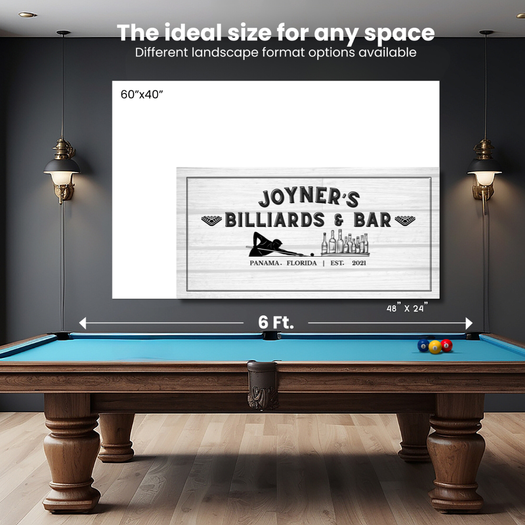 Billiards and Bar Canvas Wrap (Free Shipping)