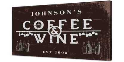 Coffee and Wine Personalized Canvas (Free Shipping)