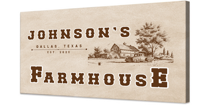 Farmhouse Personalized Canvas