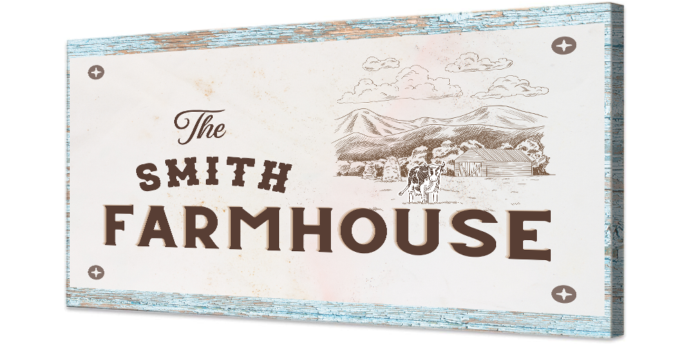 Farmhouse Canvas Sign Personalized (Free Shipping)