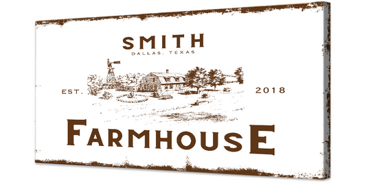 Farmhouse Sign II Personalized