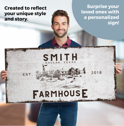 Farmhouse Sign Personalized