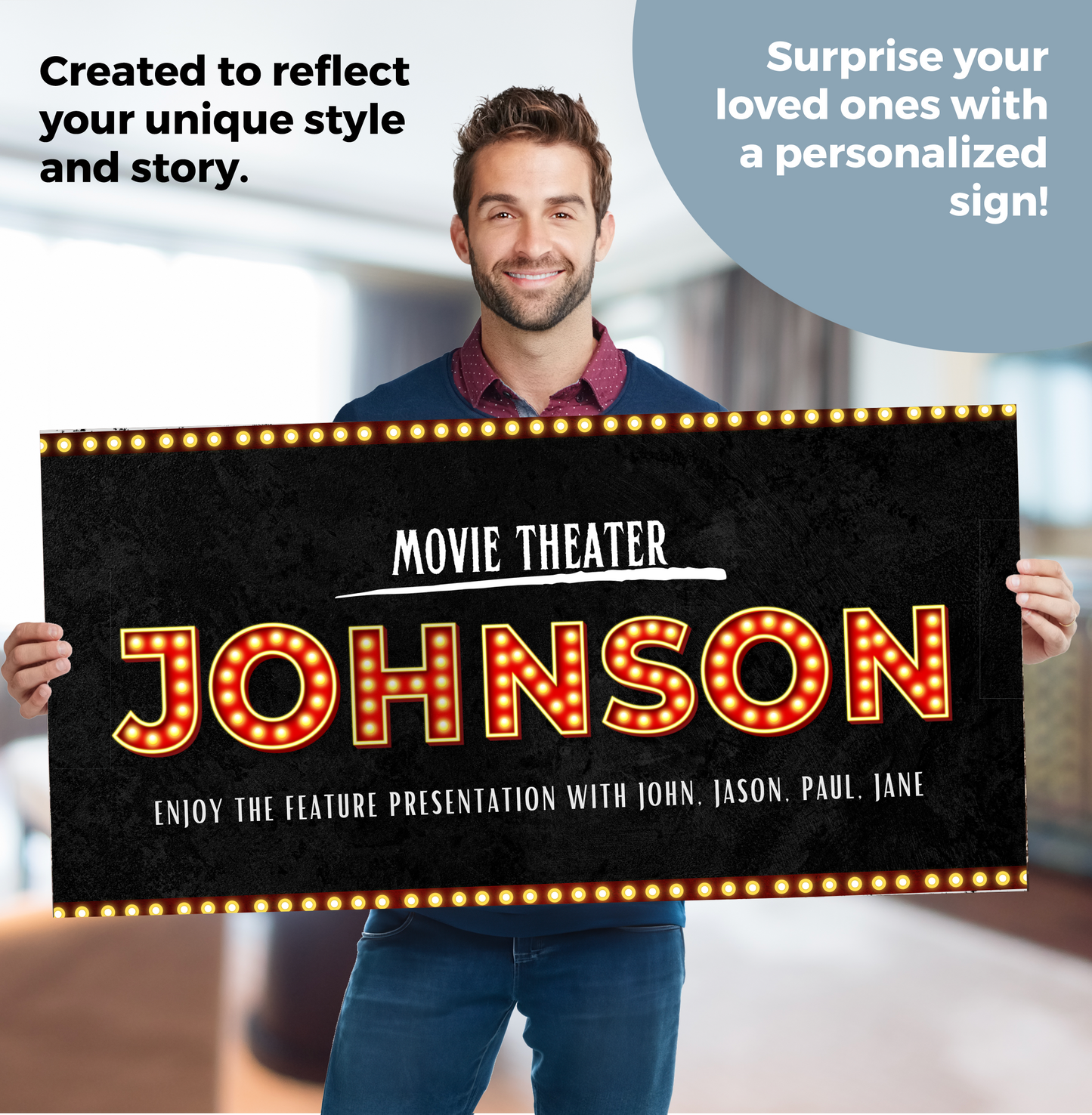 Movie Theater Personalized Canvas