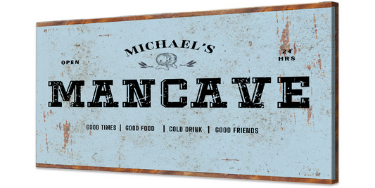 Man Cave Personalized Canvas