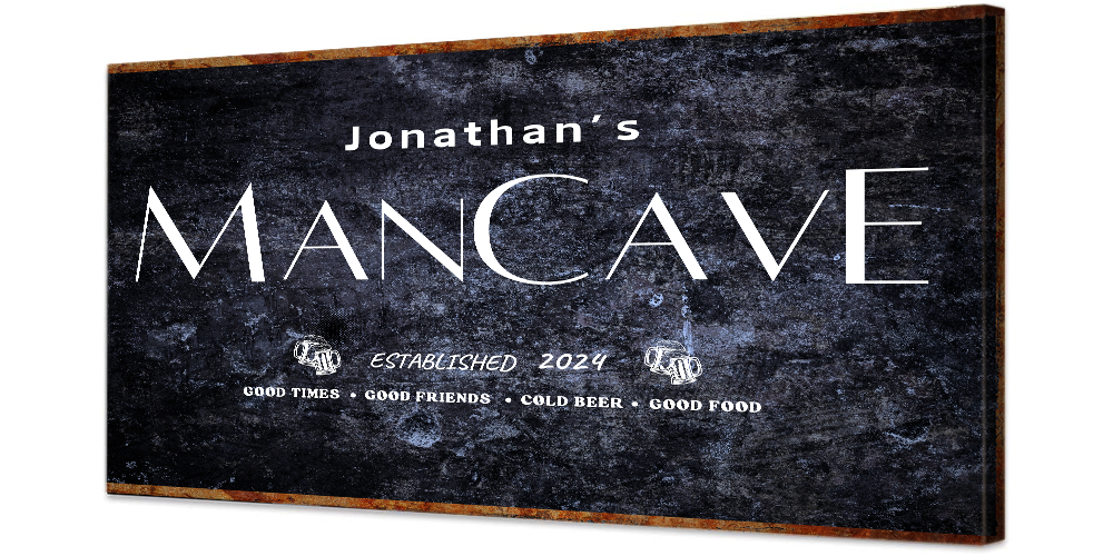 Man Cave Personalized Canvas (Free Shipping)