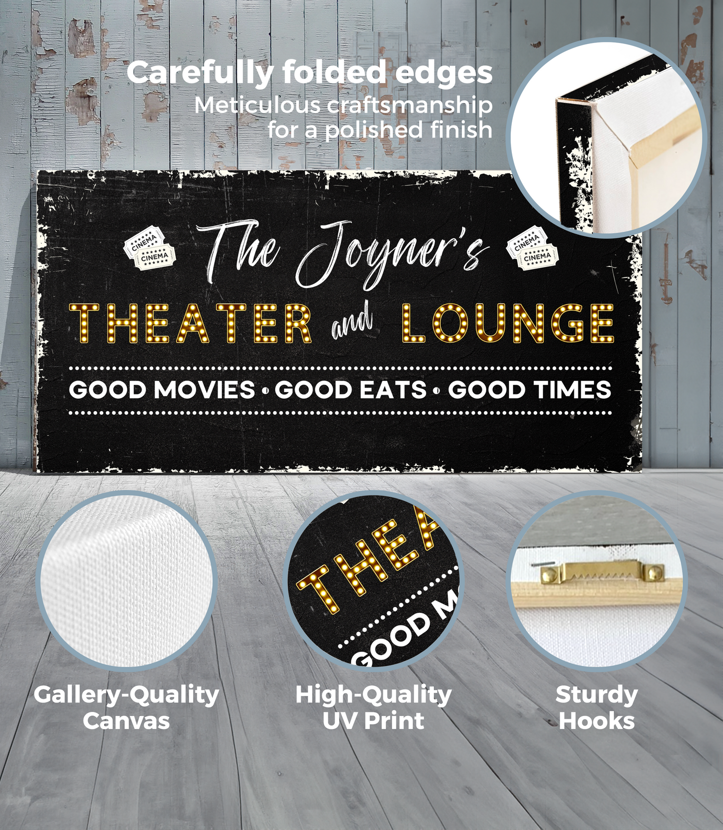 Theater and Lounge Canvas Sign