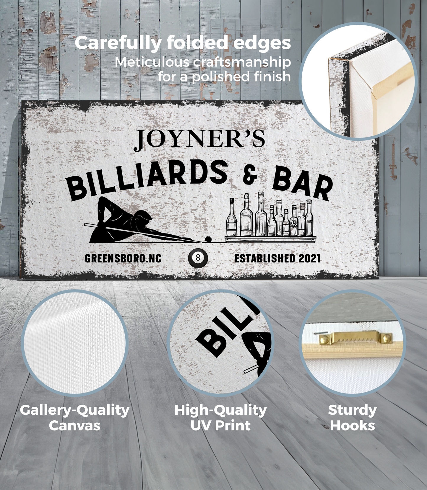 Billiards and Bar Canvas (Free Shipping)